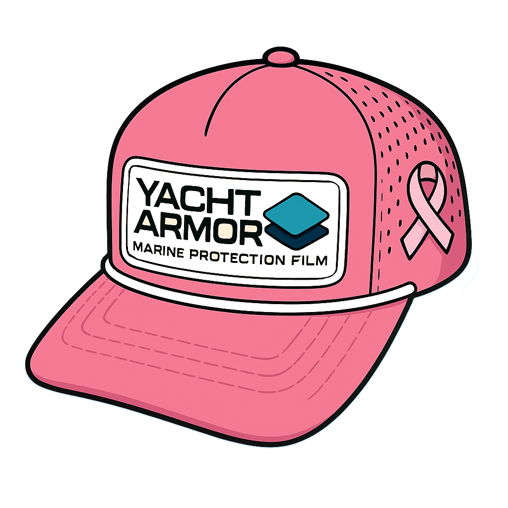 Yacht Armor 5 Panel Hat Breast Cancer Edition
