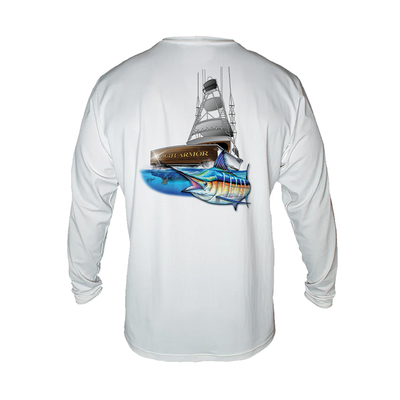 Yacht Armor Anetik Men's - Marlin Print Long Sleeve Hoody